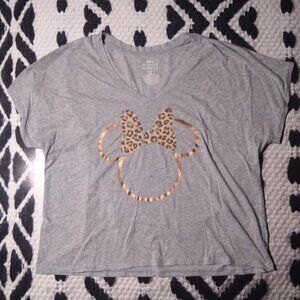 Disney Minnie Mouse Leopard Print Tee